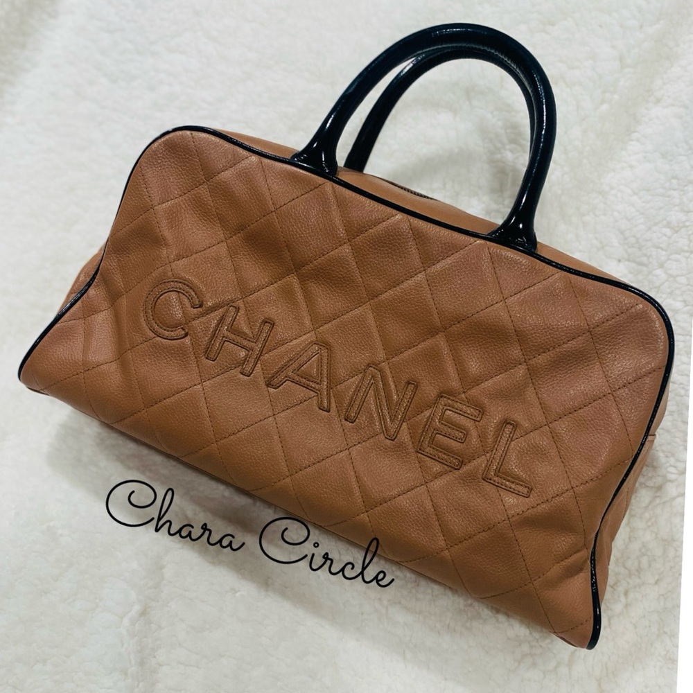 ⭐️SOLD ⭐️CHANEL VINTAGE BLUSH BEIGE SMALL LETTERED BOWLER BAG